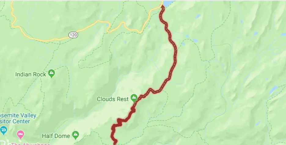 clouds rest hike map