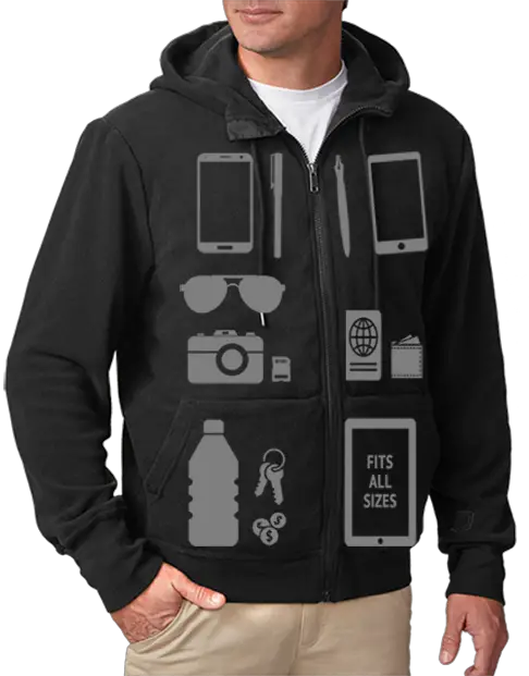 SCOTTeVEST Hoodie Microfleece one of the best travel jacket with hidden pockets