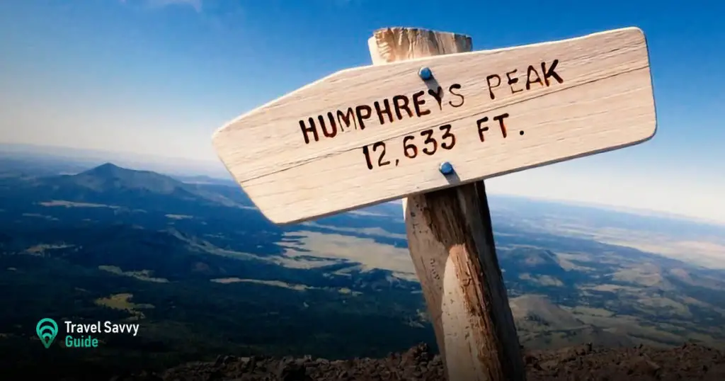 Humphreys Peak sign