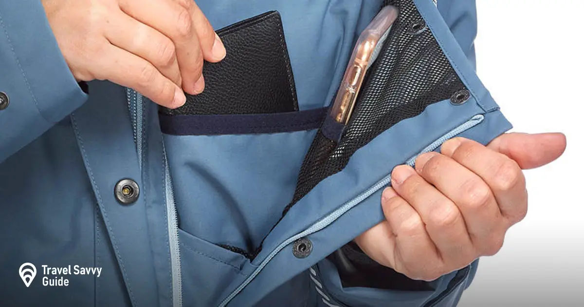 travel jacket inside pockets