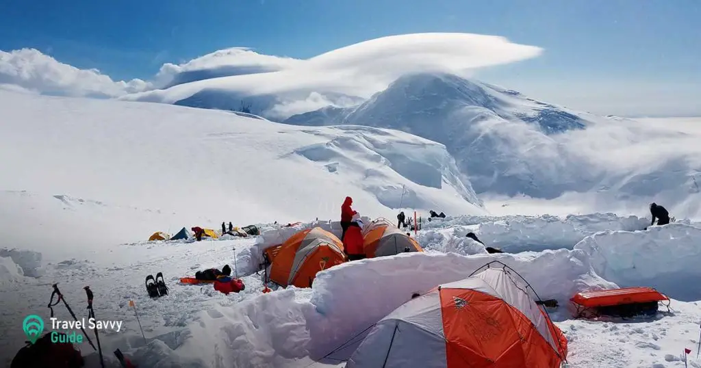 4 season tents in snowy mountains