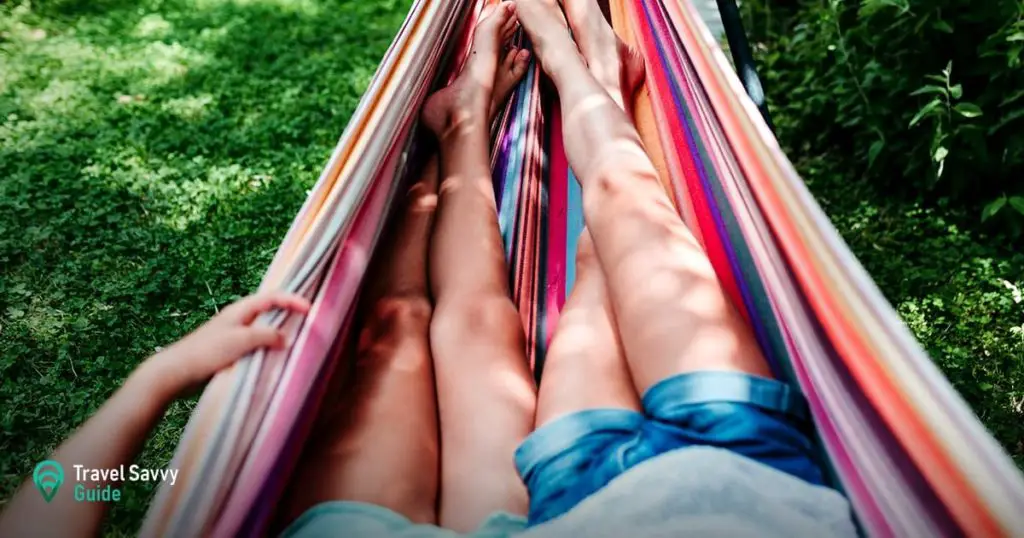 2 persons in a hammock