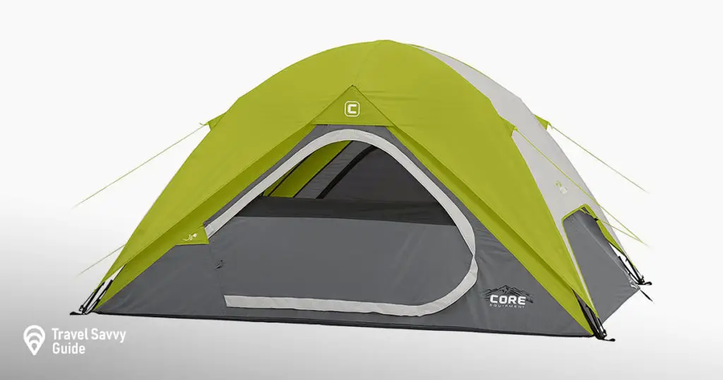 Core Equipment Core 4 Person Instant Dome Tent - 9' x 7', Green 