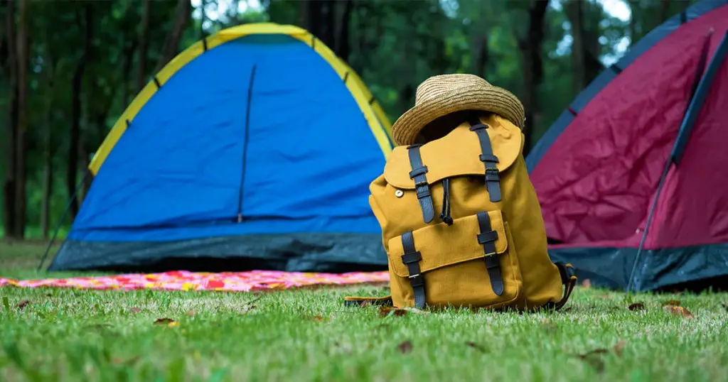 Camping and tent the forest