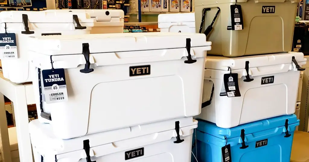 YETI colored hard coolers