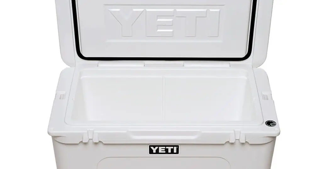 Inside view of a YETI cooler