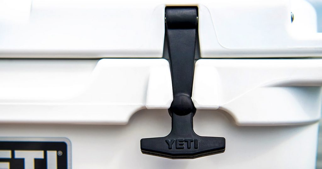 close view of a YETI lid latch