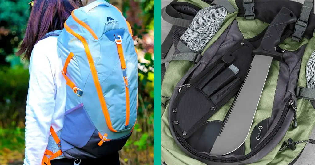 Ozark Trail backpack and camping tool set