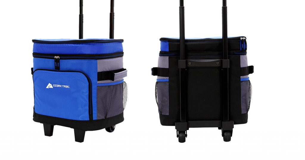 Ozark trail soft-sided wheeled cooler features