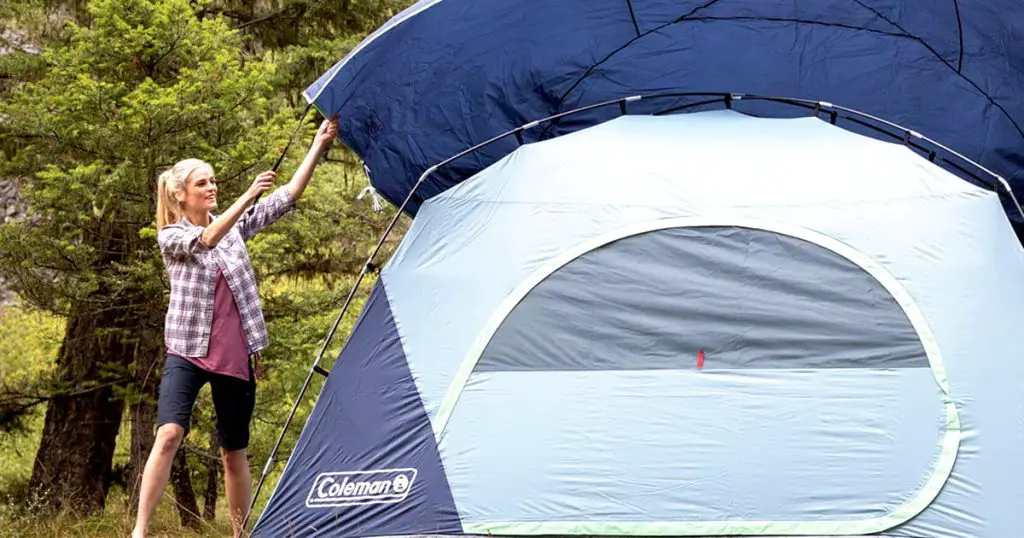 Coleman family tent outdoor