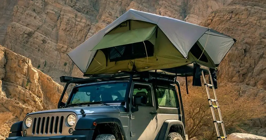 Camping with a rooftop tent