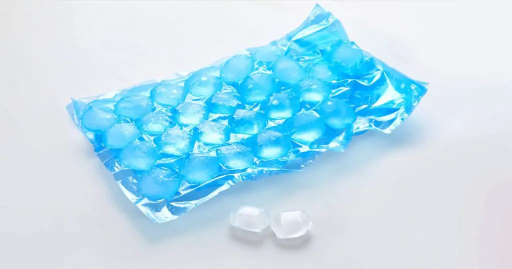 Blue plastic packaging ice bags for home water freezing