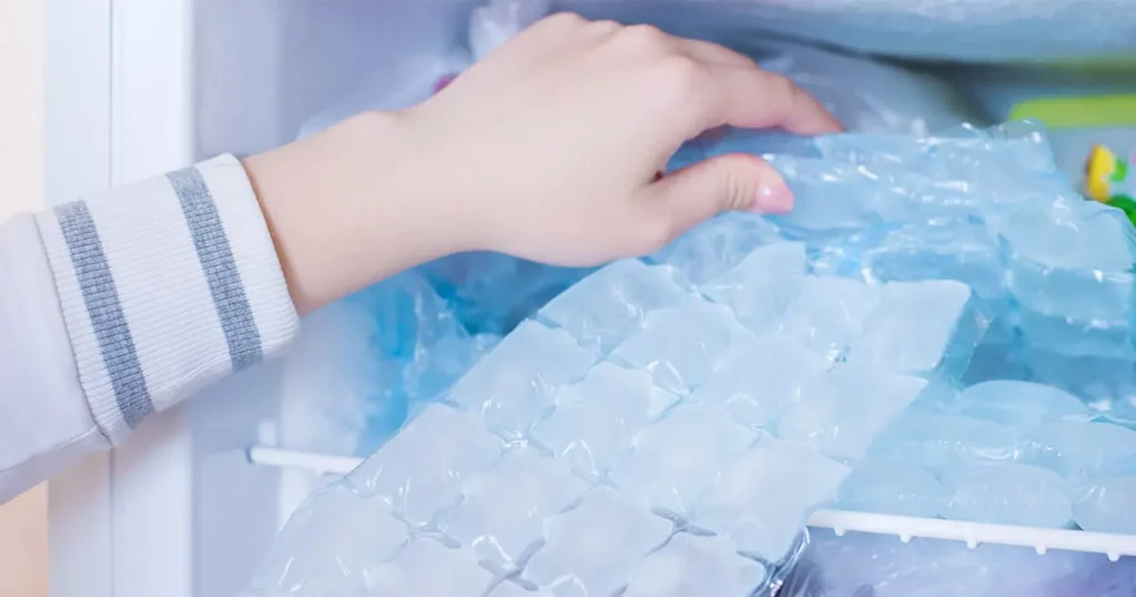 ice cubes in a package