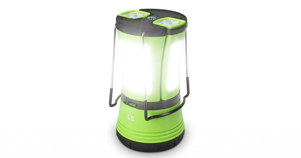 LED Camping Lantern Rechargeable, 600LM, Detachable Flashlight, Perfect Lantern Flashlight for Hurricane Emergency, Hiking, Fishing and More