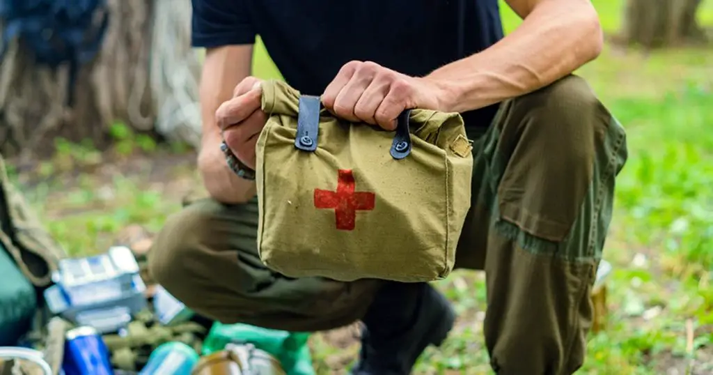 Medical first aid kit outdoor