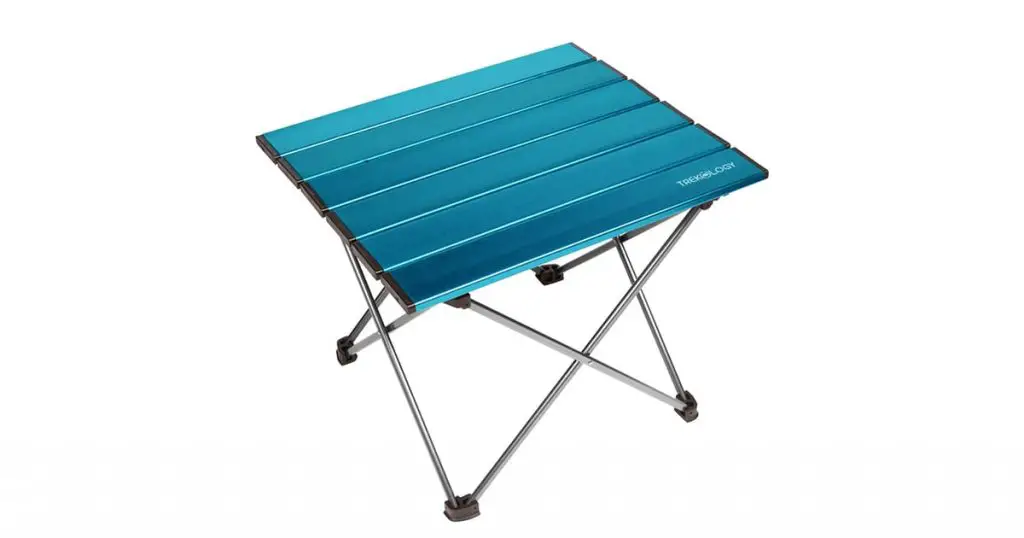 Trekology Portable Camping Side Tables with Aluminum Table Top