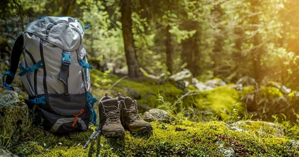 backpack-hiking-boots-forest