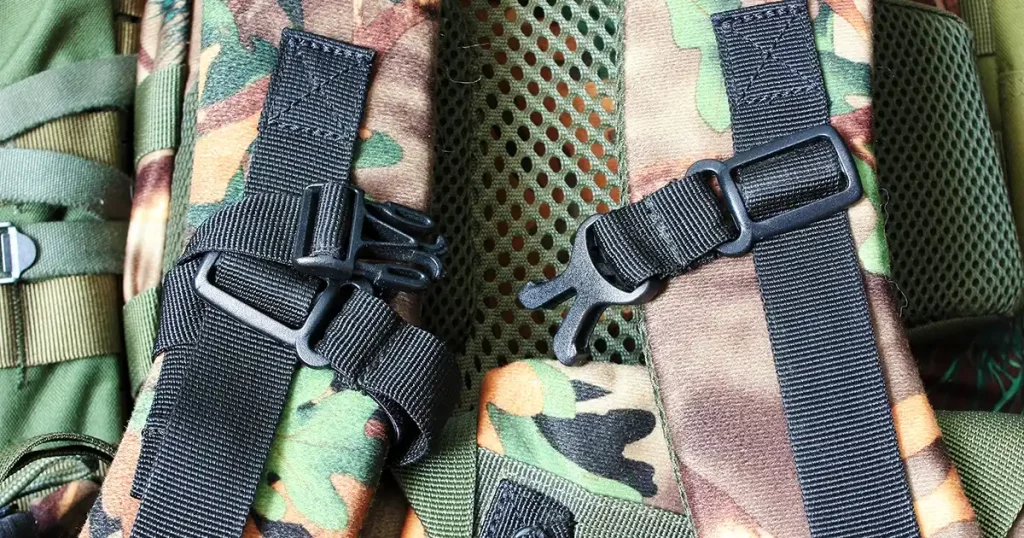 Hunting backpack straps in camouflage