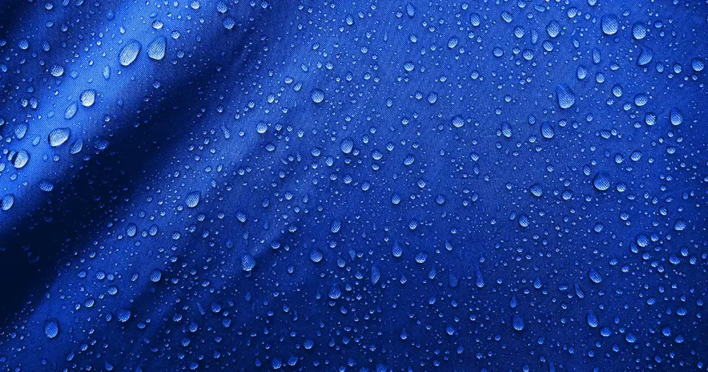 water drops on fabric