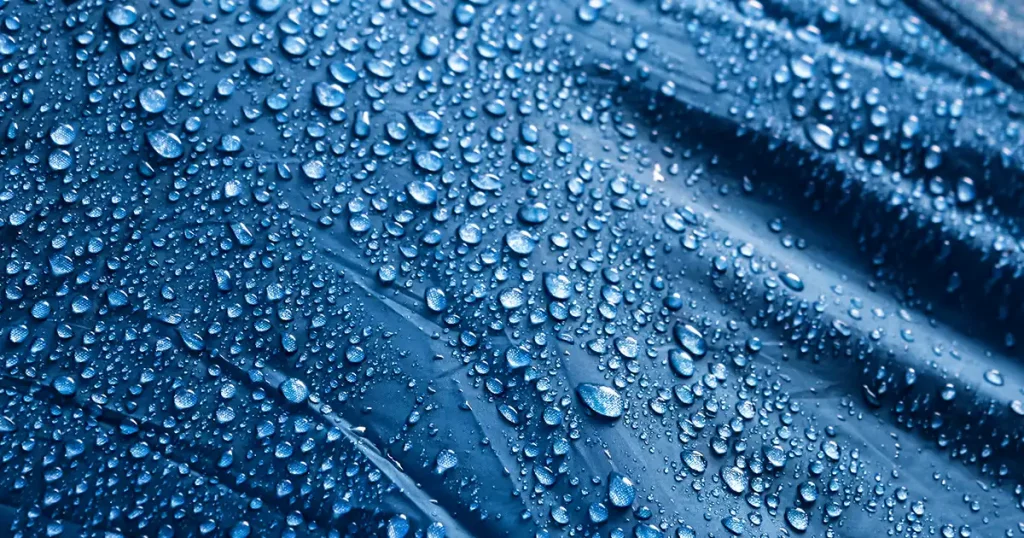 Water drops on the fabric