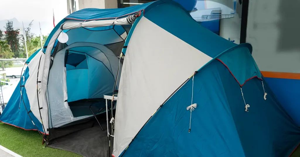 Tent camping, large double room