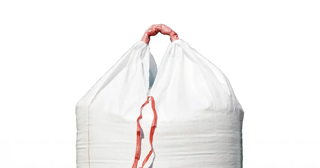 A large red big bag with a capacity of 100 kg