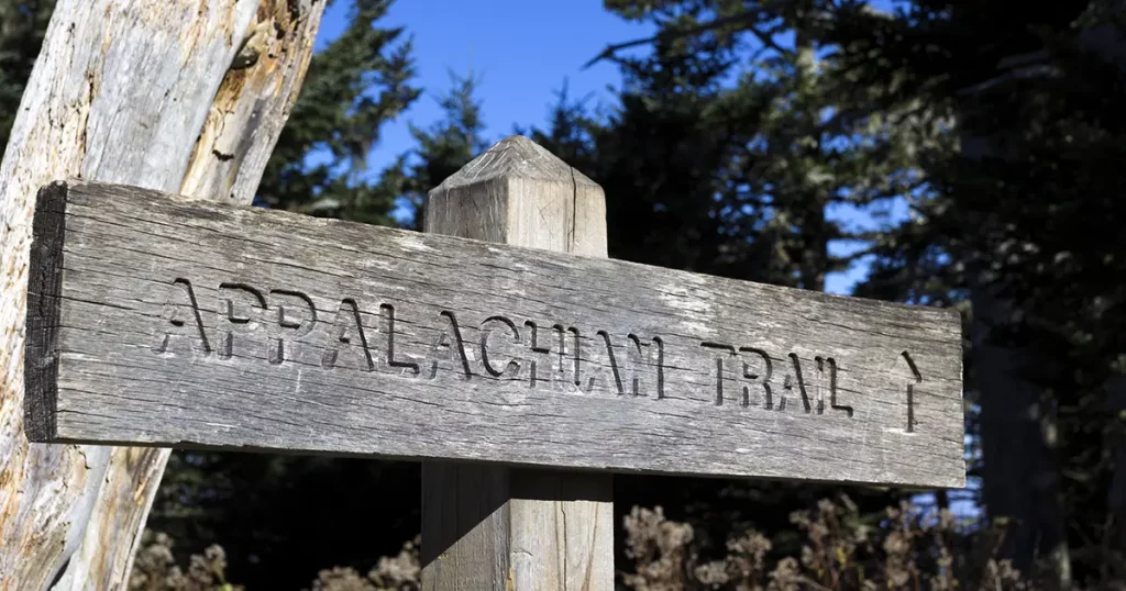 Appalachian Trail wooden sign