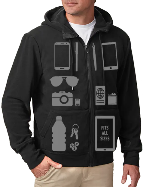 SCOTTeVEST Hoodie Microfleece one of the best travel jacket with hidden pockets
